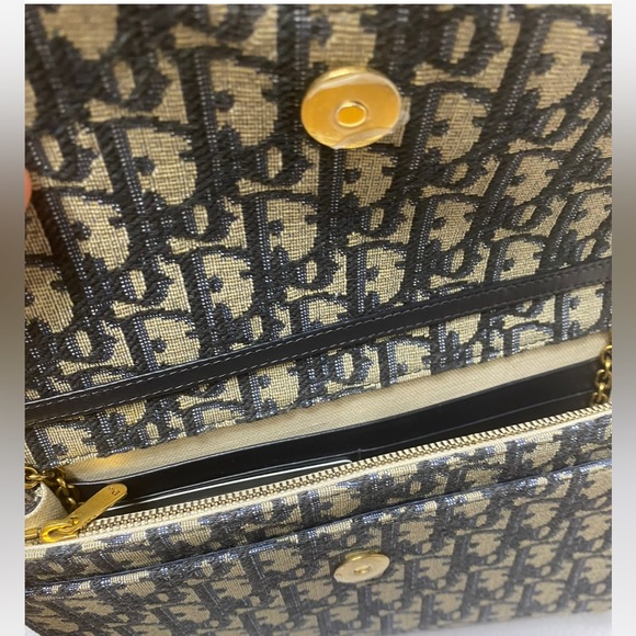 Blue Dior Oblique Jacquard saddle pouch - Picture 5 of 5